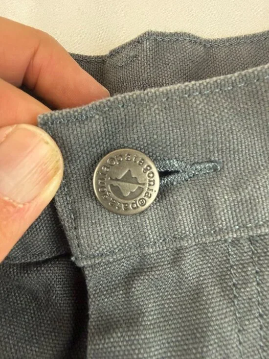 Patagonia Stand Up Shorts Mens 38 Blue Gray Organic Cotton Canvas 6.5 Inseam - Picture 8 of 10